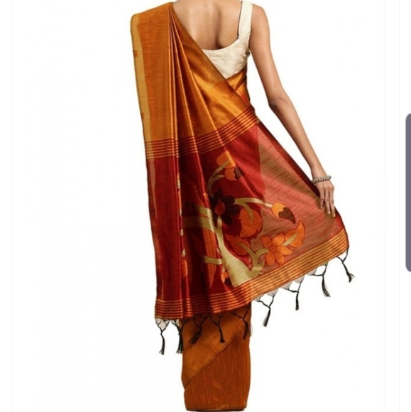 Rust saree - Picture 6 of 6